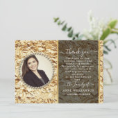 Gold Foil Elegant Funeral Hartelijk dank! Bedankkaart (Staand voorkant)