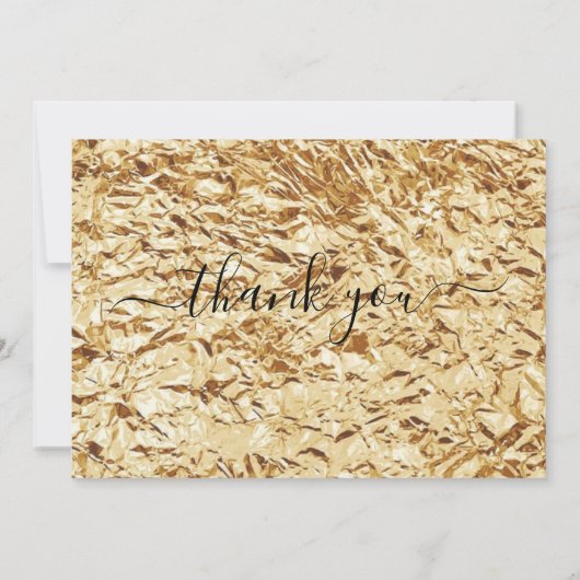 Gold Foil Elegant Funeral Hartelijk dank! Bedankkaart (Achterkant)