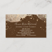 *~* Gold Foil Elegant Glitter Beauty Wedding Visitekaartje (Achterkant)