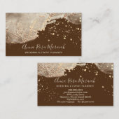 *~* Gold Foil Elegant Glitter Beauty Wedding Visitekaartje (Voorkant / Achterkant)