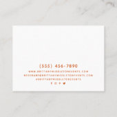 Gold Foil Elegant Grey Amber Monogram aangepast DI Visitekaartje (Achterkant)