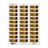 Gold Foil Elegant Modern Luxury Etiket (Full Sheet)