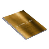 Gold Foil Elegant Modern Luxury Notitieboek (Rechterzijde)