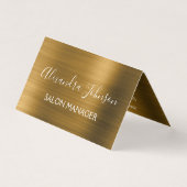 Gold Foil Elegant Modern Luxury Visitekaartje (Voorkant)