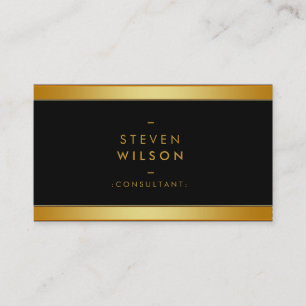 Gold Foil Elegant Retro Financial Services Visitekaartje