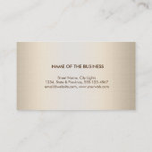 Gold Foil Elegant Retro Financial Services Visitekaartje (Achterkant)