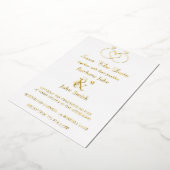 Gold Foil Elegant Rings Wedding Invitation Folie Uitnodiging (Gedraaid)