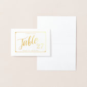 Gold Foil Elegant Table Number Tent Kaart (Display)