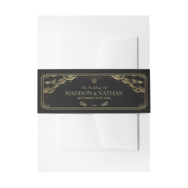 Gold Foil Elegant Tarot Card Wedding Uitnodigingen Wikkel