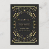 Gold Foil Elegant Tarot Reception Enclosure Kaart (Voorkant)