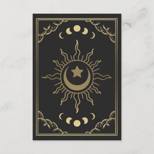 Gold Foil Elegant Tarot Reception Enclosure Kaart (Achterkant)