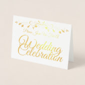 Gold Foil Elegant Wedding Invitation Folie Kaarten (Voorkant)