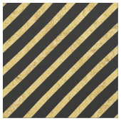 Gold Foil en Black Diagonal Stripes Pattern Stof (Close Up)