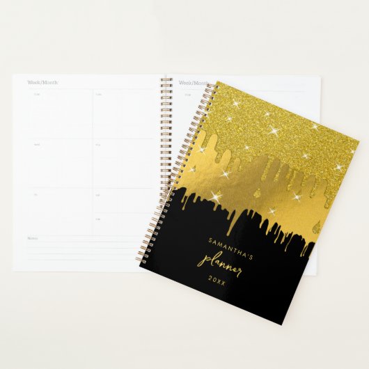 Gold Foil en Gold Glitter Drivers Script Planner (Display)