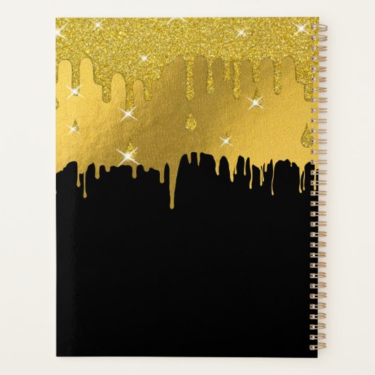 Gold Foil en Gold Glitter Drivers Script Planner (Achterkant)