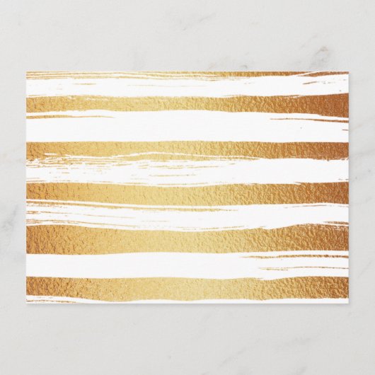 Gold Foil en Green Palm Leaf Beach Weddenschap Advieskaart (Achterkant)