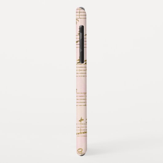 Gold Foil en Roos Gold Musical Notes Pattern Case-Mate iPhone Case (Achterkant/links)