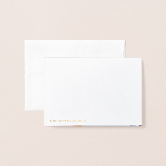 Gold Foil en Waterverf Botanische dank Folie Kaarten (Met envelop)