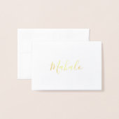 Gold Foil en Waterverf Botanische dank Folie Kaarten (Voorkant met envelop)