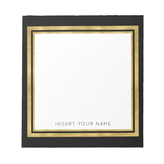 Gold Foil en zwart, speciaal Notitieblok 5,5 inch  (Voorkant)