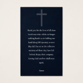 GOLD FOIL FALL TREE SYMPATHY MEMORIAL PRAYD CARD VISITEKAARTJE (Achterkant)