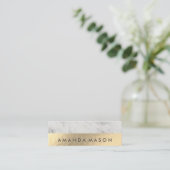 Gold Foil | Fashionable Lux Triangle Patroon Mini Visitekaartje (Staand voorkant)