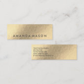 Gold Foil | Fashionable Lux Triangle Patroon Mini Visitekaartje (Voorkant / Achterkant)