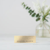 Gold Foil | Fashionable Lux Triangle Patroon Mini Visitekaartje (Staand voorkant)