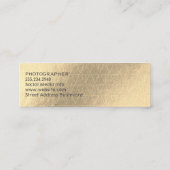 Gold Foil | Fashionable Lux Triangle Patroon Mini Visitekaartje (Achterkant)