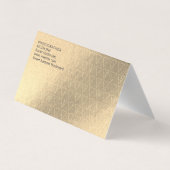 Gold Foil | Fashionable Lux Triangle Patroon Visitekaartje (Achterkant)