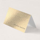 Gold Foil | Fashionable Lux Triangle Patroon Visitekaartje (Voorkant)