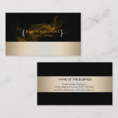 Gold Foil Faux Web Computer Professional Elegant Visitekaartje (Voorkant / Achterkant)