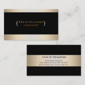 Gold Foil Faux Web Computer Professional Elegant Visitekaartje (Voorkant / Achterkant)