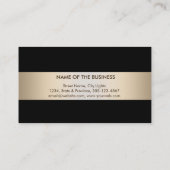 Gold Foil Faux Web Computer Professional Elegant Visitekaartje (Achterkant)