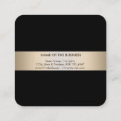 Gold Foil Faux Web Modern Computer Financial Vierkante Visitekaartje (Achterkant)