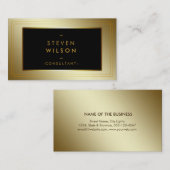Gold Foil Faux Web Modern Computer Financial Visitekaartje (Voorkant / Achterkant)