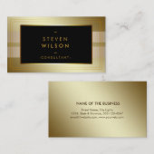 Gold Foil Faux Web Modern Computer Financial Visitekaartje (Voorkant / Achterkant)