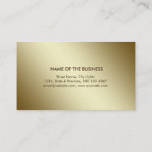 Gold Foil Faux Web Modern Computer Financial Visitekaartje (Achterkant)