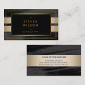 Gold Foil Faux Web Modern Computer Financial Visitekaartje (Voorkant / Achterkant)