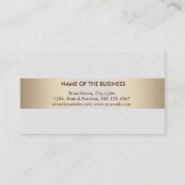 Gold Foil Faux White Web Computer Financial Visitekaartje (Achterkant)