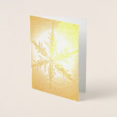 Gold Foil Fern Snowflake Card Folie Kaarten (Voorkant)