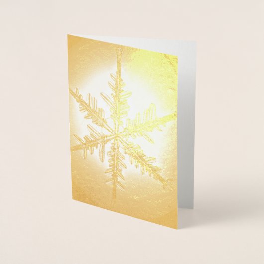 Gold Foil Fern Snowflake Card Folie Kaarten (Voorkant)