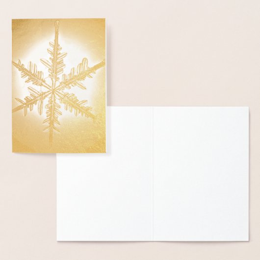 Gold Foil Fern Snowflake Card Folie Kaarten (Display)