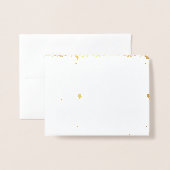 Gold Foil  Festive Happy Kerstmis Kaart (Voorkant met envelop)