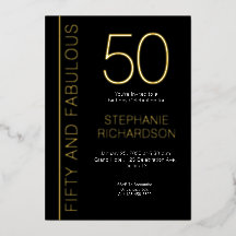 Gold Foil Fifty and Fabulous 50th Birthday Party