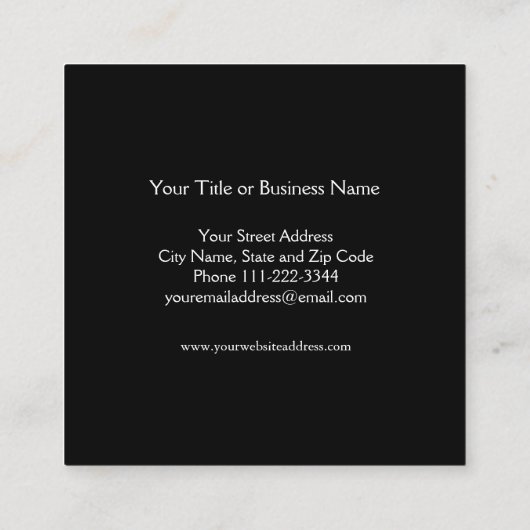 Gold Foil Flamingo Visitekaartje (Achterkant)