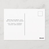 Gold Foil Floral met aangepaste foto White Holiday Briefkaart (Achterkant)