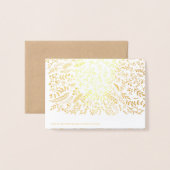 Gold Foil Floral Typografie Hartelijk dank Folie Kaarten (Met envelop)