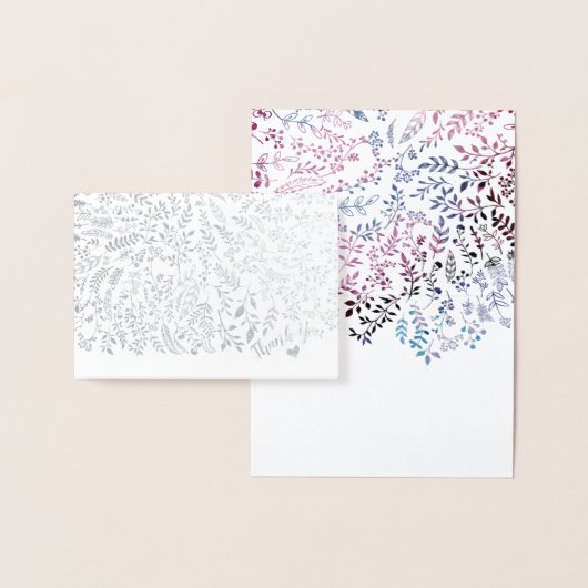 Gold Foil Floral Typografie Hartelijk dank Folie Kaarten (Display)