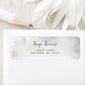 Gold Foil Floral Waterverf Return Address Labels (Insitu)